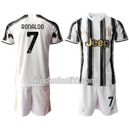 Juventus Cristiano Ronaldo 7 Barn Hjemmedraktsett 2020-2021 Kortermet (+ Korte bukser)